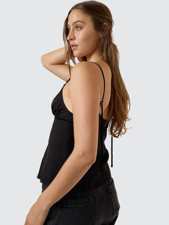 Asher Tie Top - Black