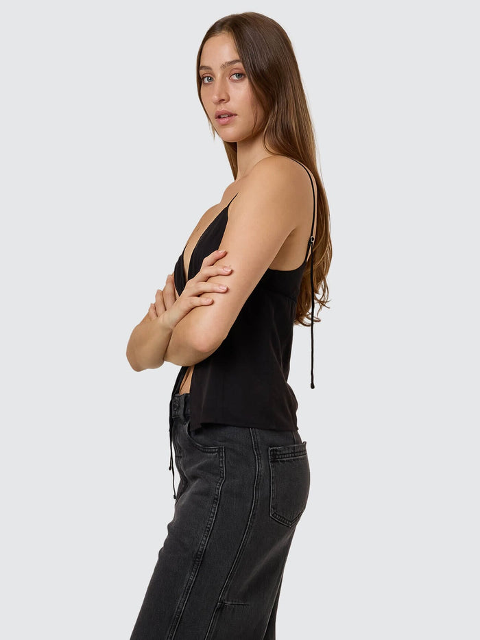 Asher Tie Top - Black