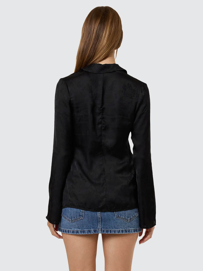 Lost In The Light Tie Top - Black