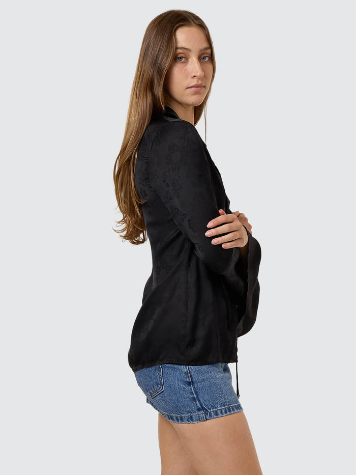 Lost In The Light Tie Top - Black