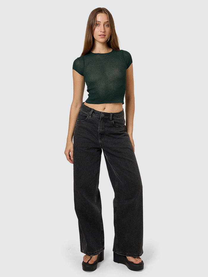 Dissolve My Mind Knit Top - Vista Green