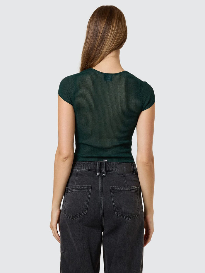 Dissolve My Mind Knit Top - Vista Green