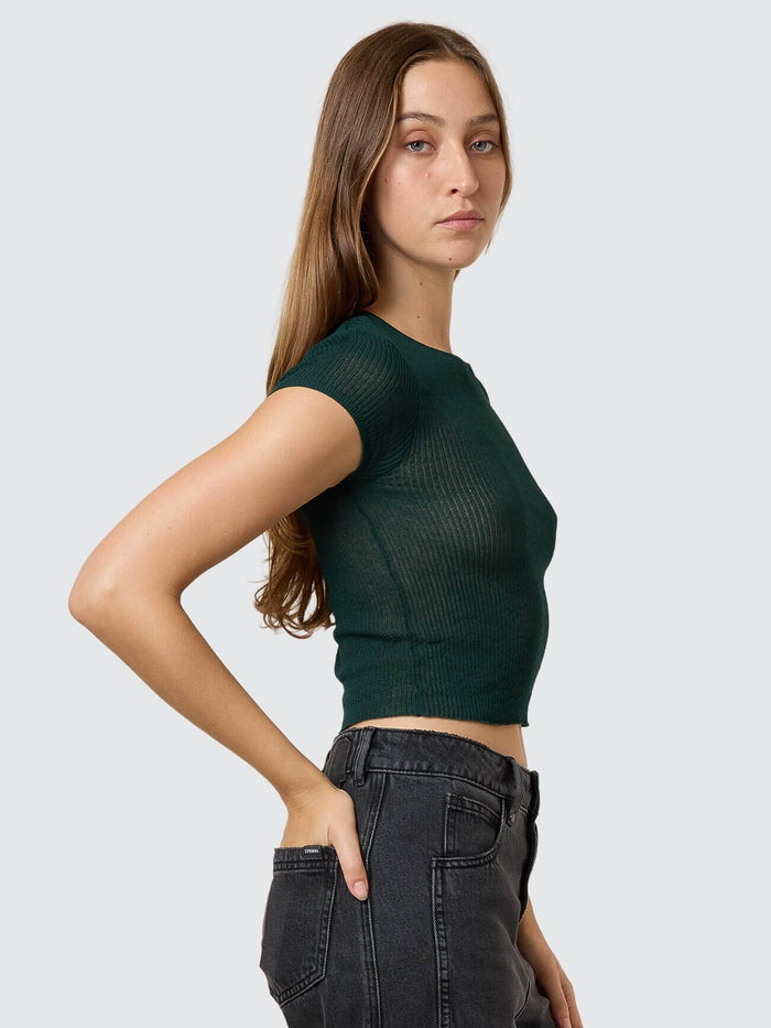 Dissolve My Mind Knit Top - Vista Green