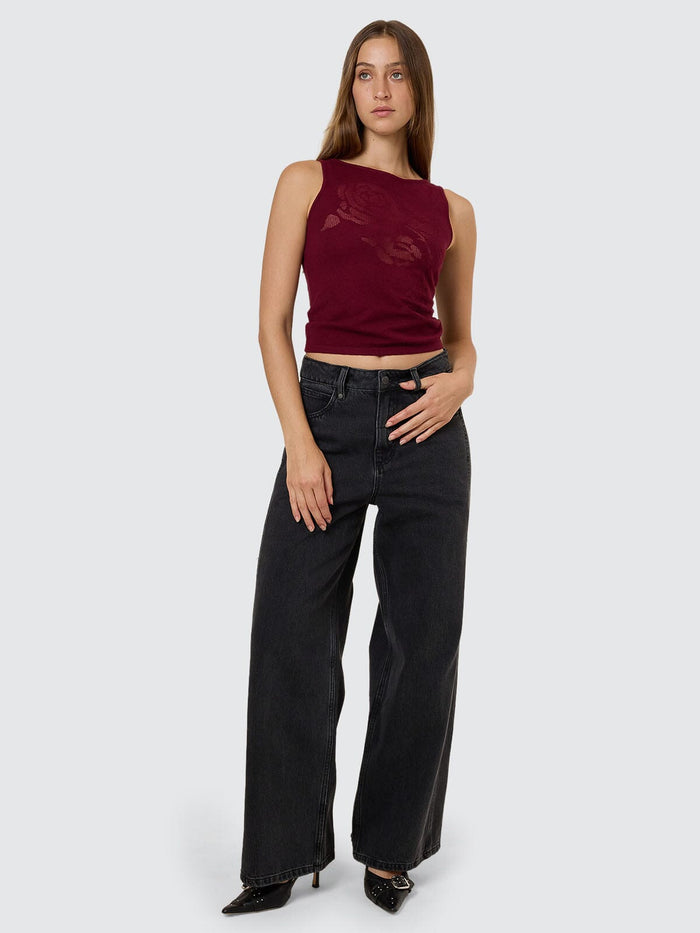 Rosetta Knit Tank - Mahogany 4