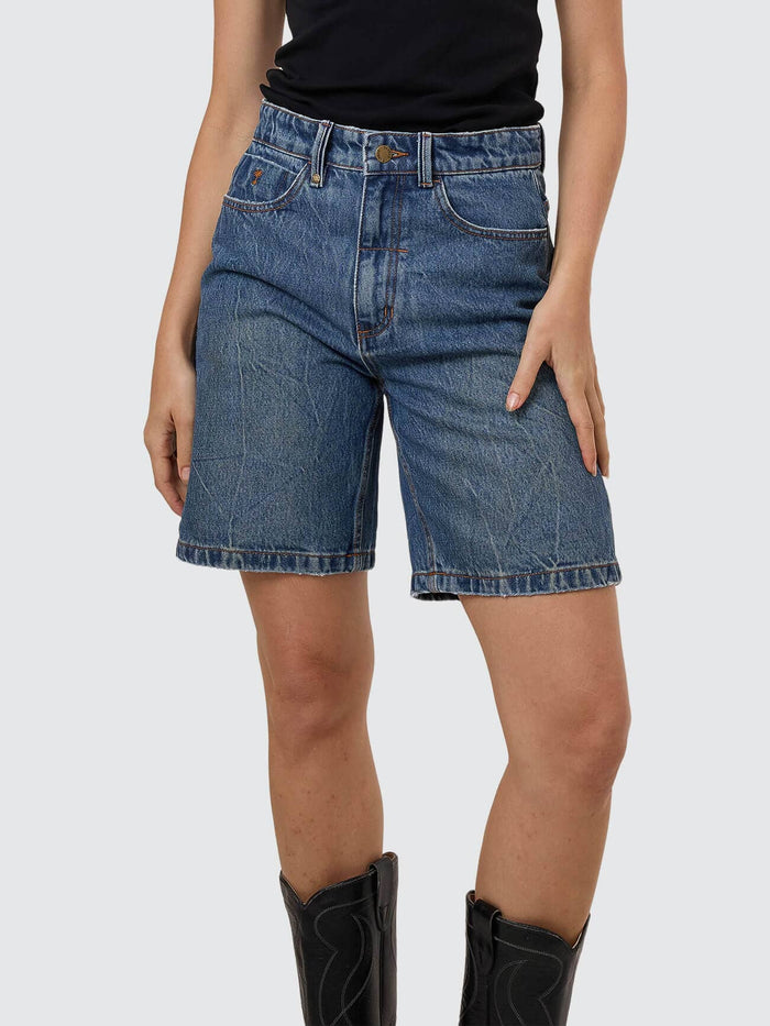 Dopamine Reagan Slouch Short - Vanish Mid Blue