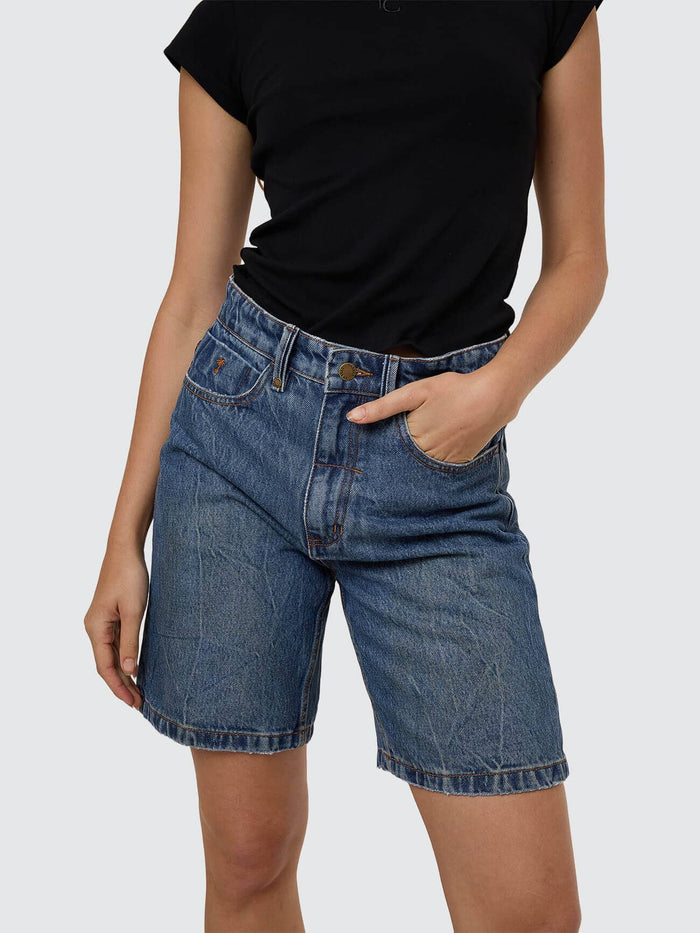 Dopamine Reagan Slouch Short - Vanish Mid Blue