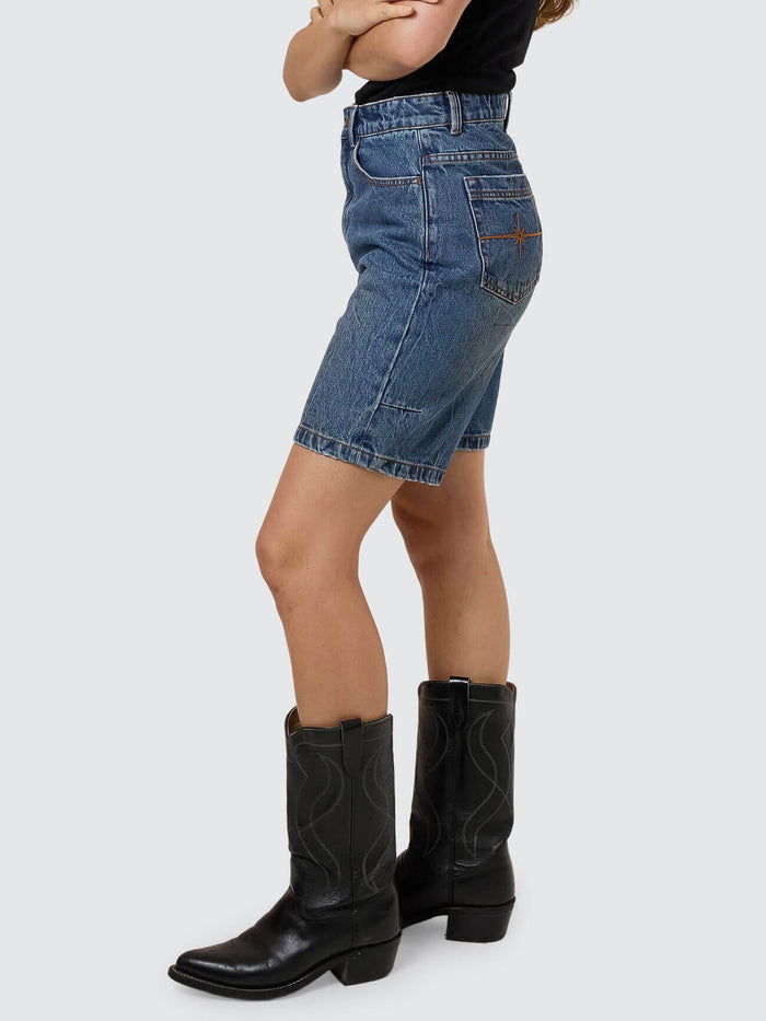 Dopamine Reagan Slouch Short - Vanish Mid Blue