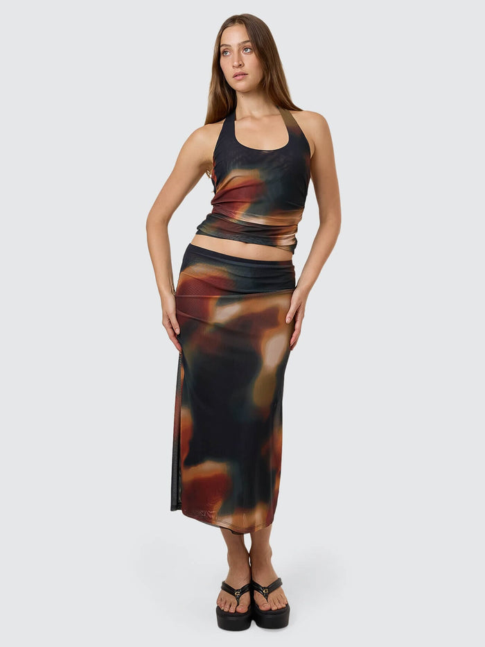 Metamorphic Daze Slip Skirt - Black