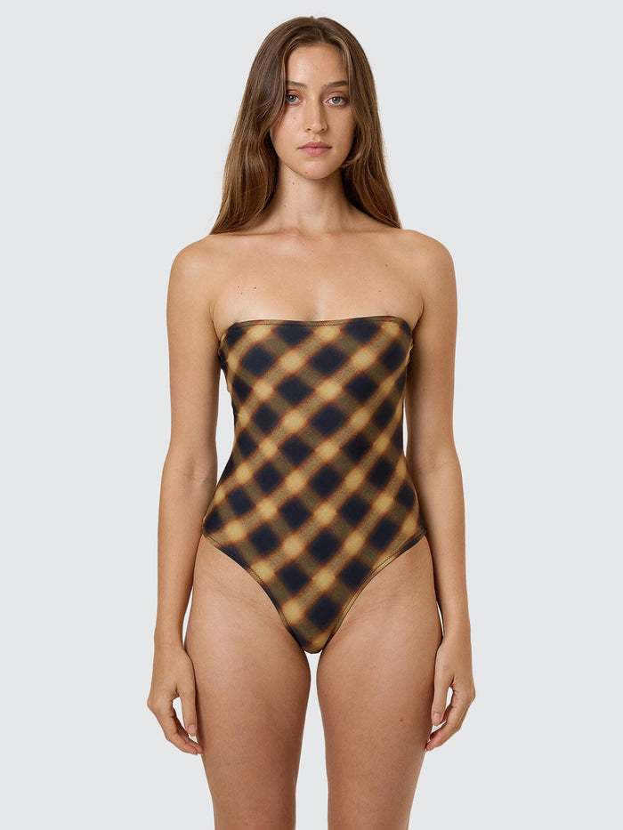 Lost Signal Strapless One Piece - Bronze 4