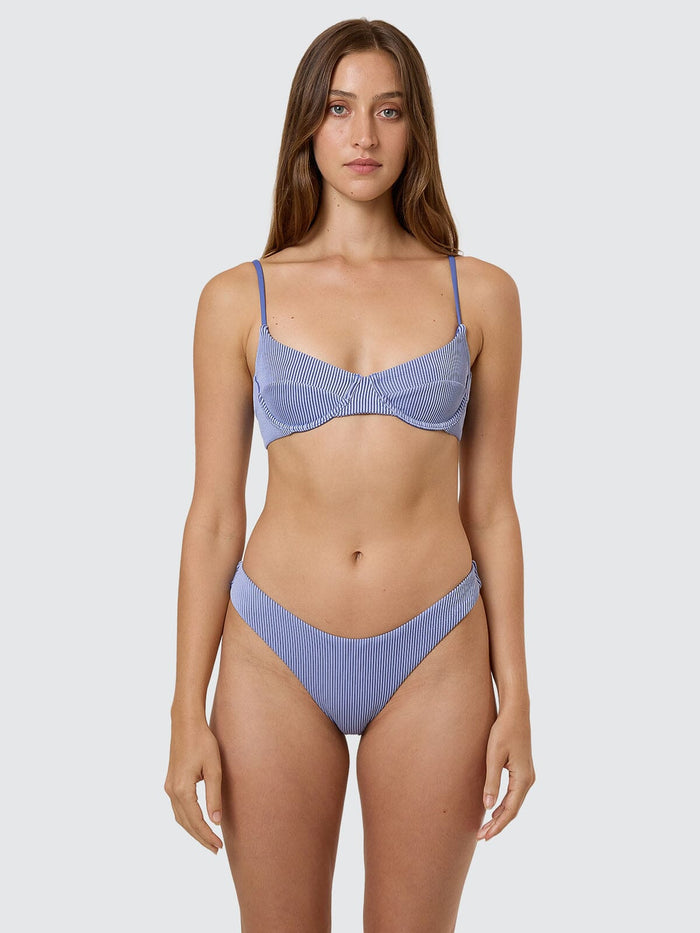 Alba Rib Classic Bikini Bottom - Cornflower Blue 4
