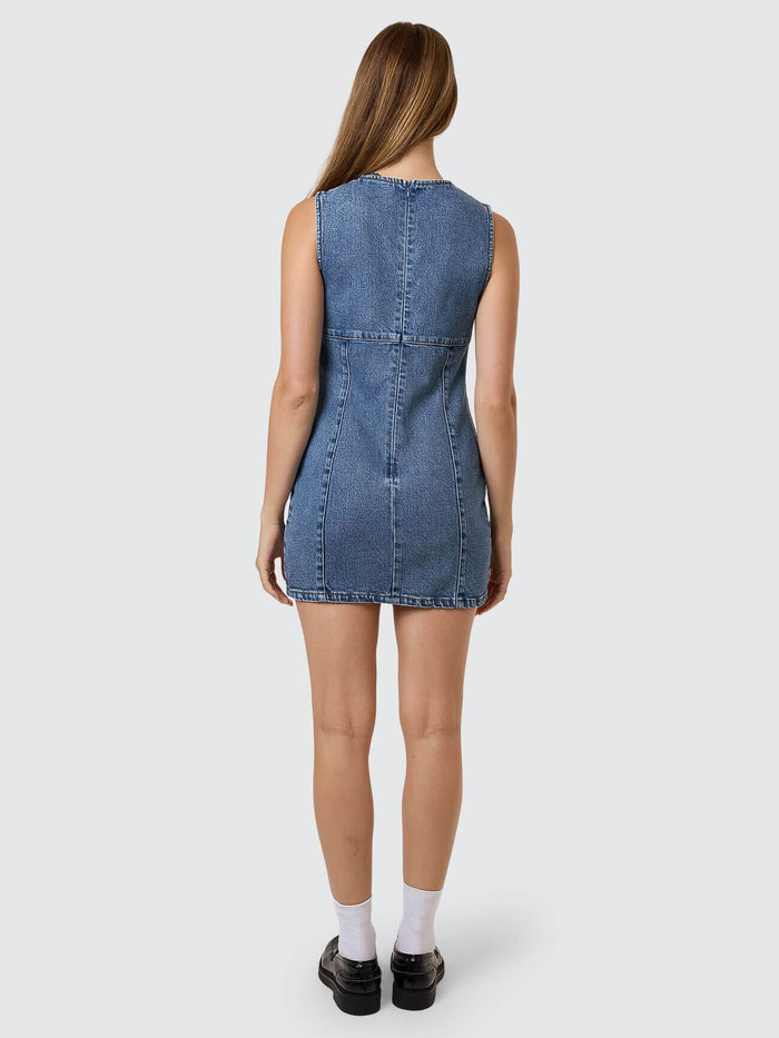 Night Shift Mini Dress - Stoned Blues