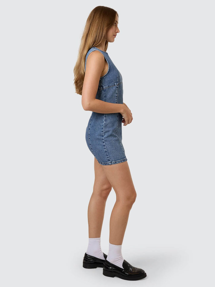 Night Shift Mini Dress - Stoned Blues