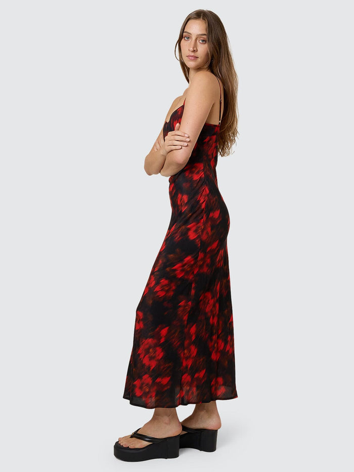 Lucky For You Floral Maxi Dress - Redwood 4