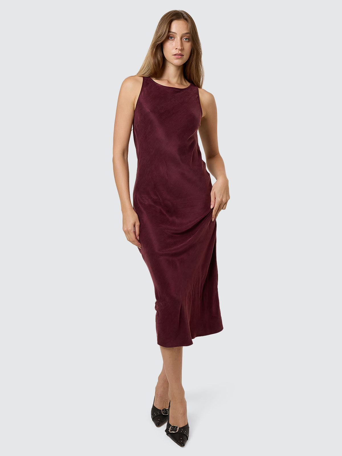 Kathleen Slip Dress - Mahogany 4