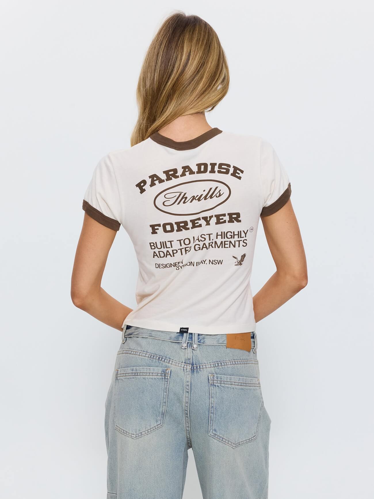 Last Stop Ringer Boy Tee - Heritage White