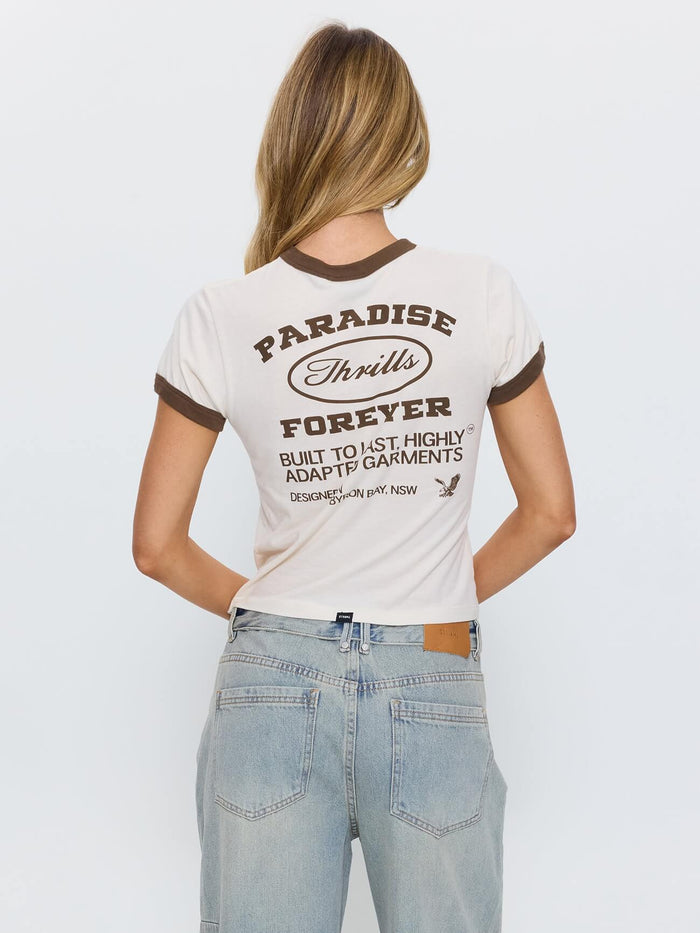 Last Stop Ringer Boy Tee - Heritage White