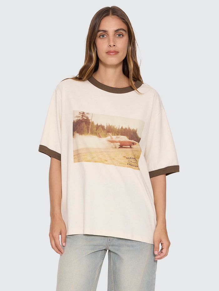 Last Stop Box Fit Tee - Heritage White 4