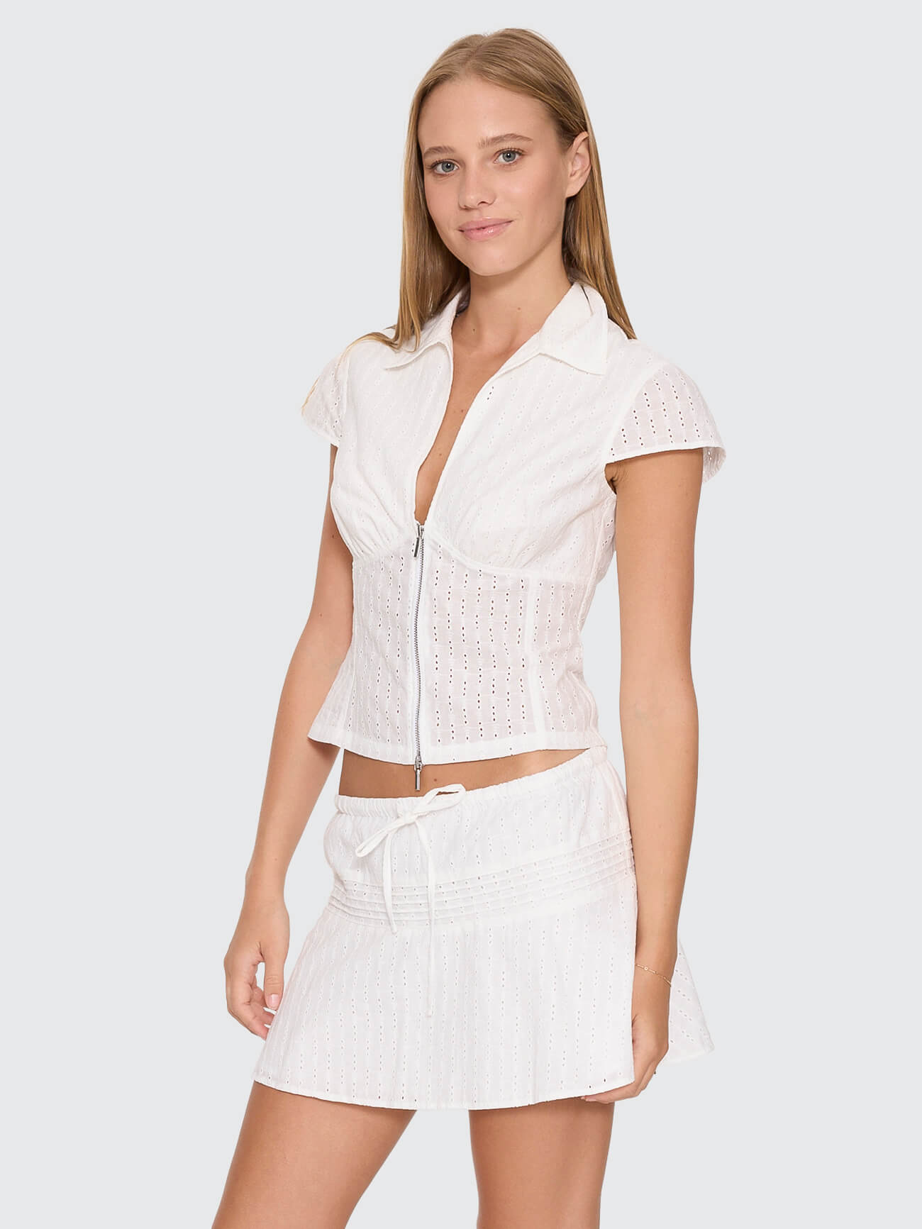 Danica Broderie Anglaise Top - White 4