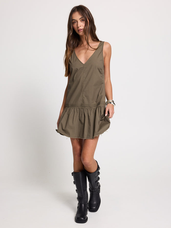 Avery Mini Dress - Olive 4