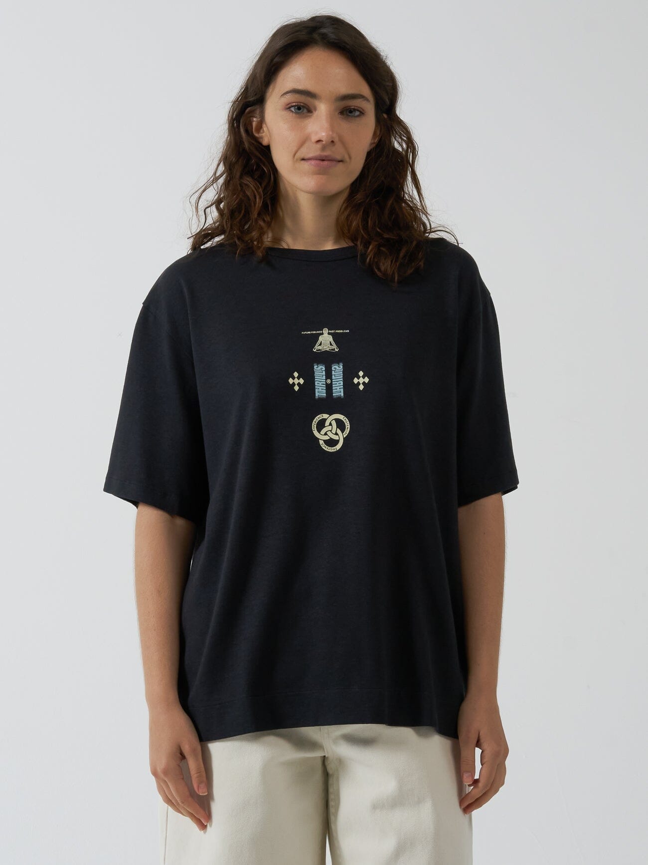 Levitation Hemp Box Tee - Washed Black