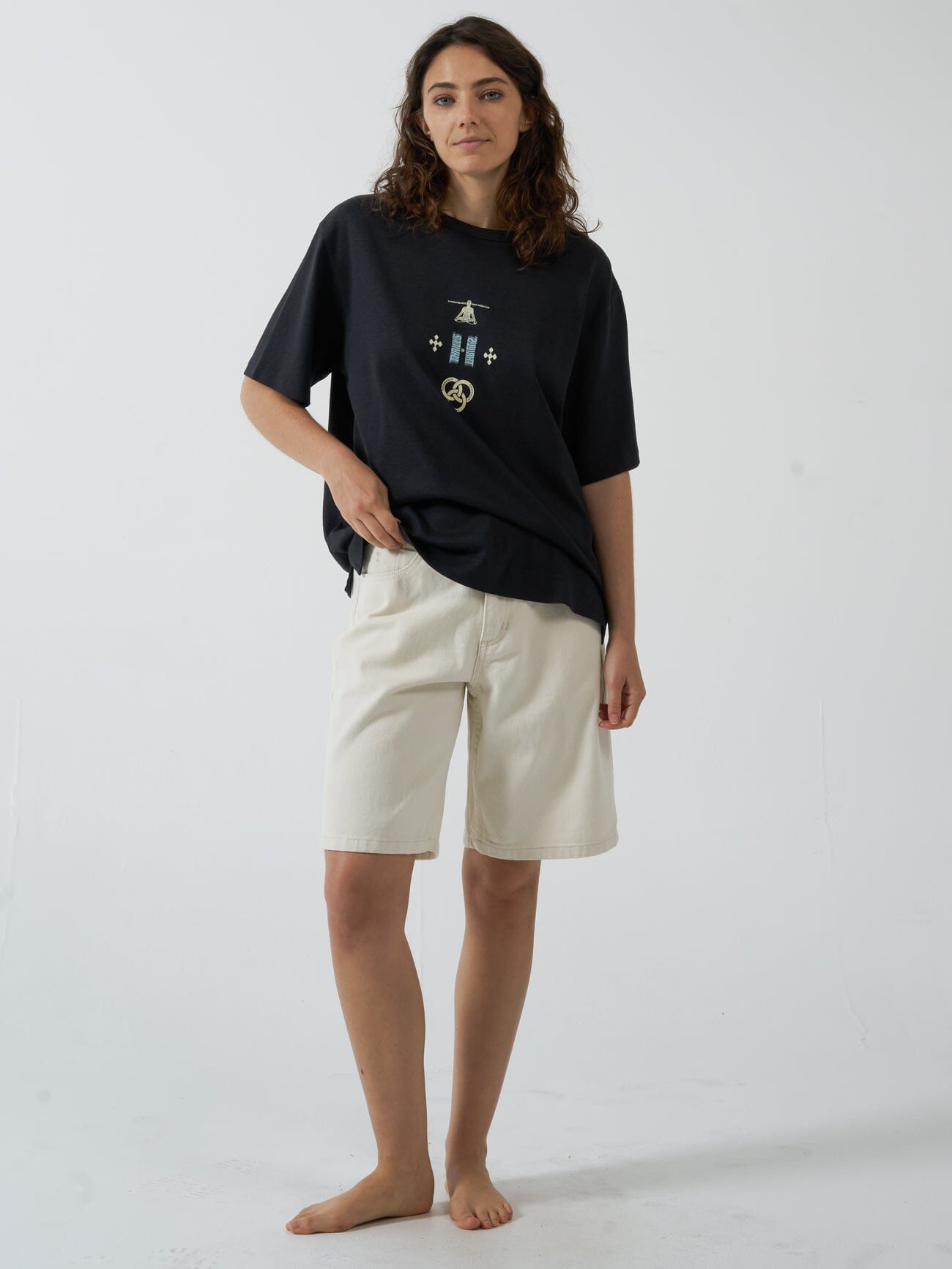 Levitation Hemp Box Tee - Washed Black