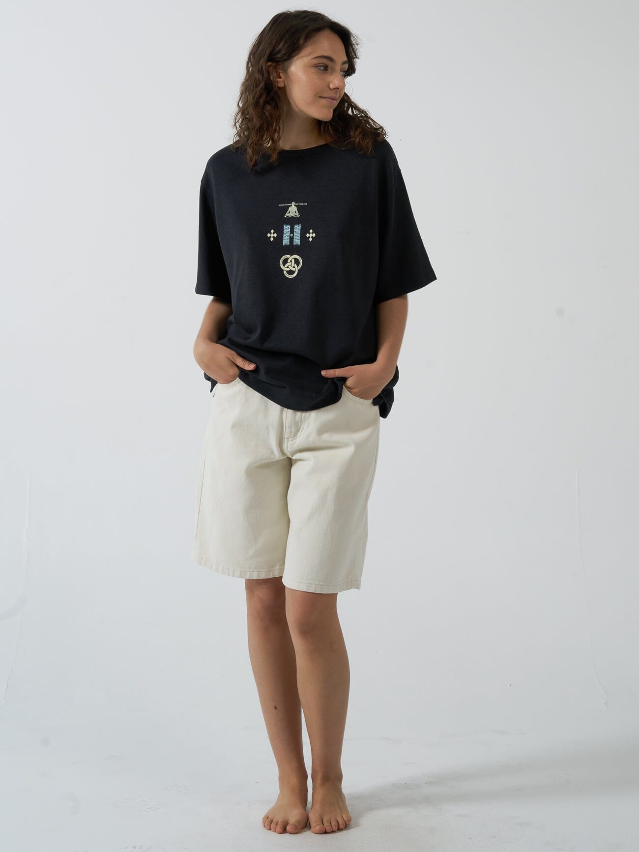 Levitation Hemp Box Tee - Washed Black