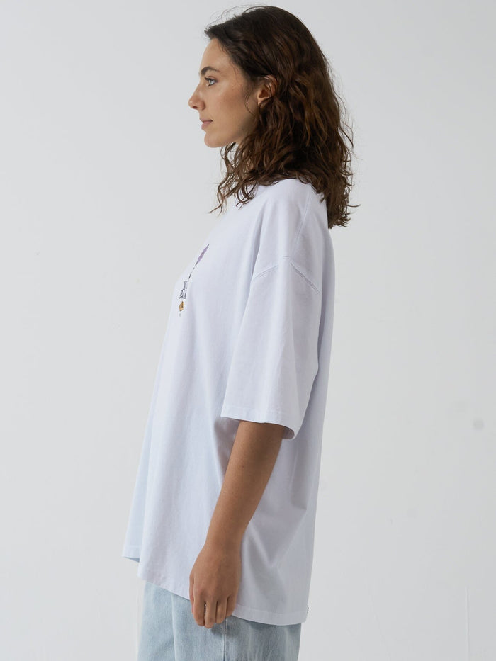 Mind Power Oversized Tee - White