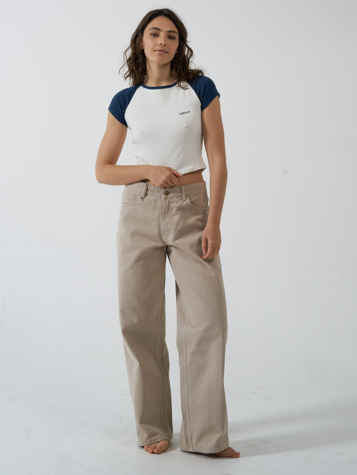 Oblique Raglan Tee - Sea Blue