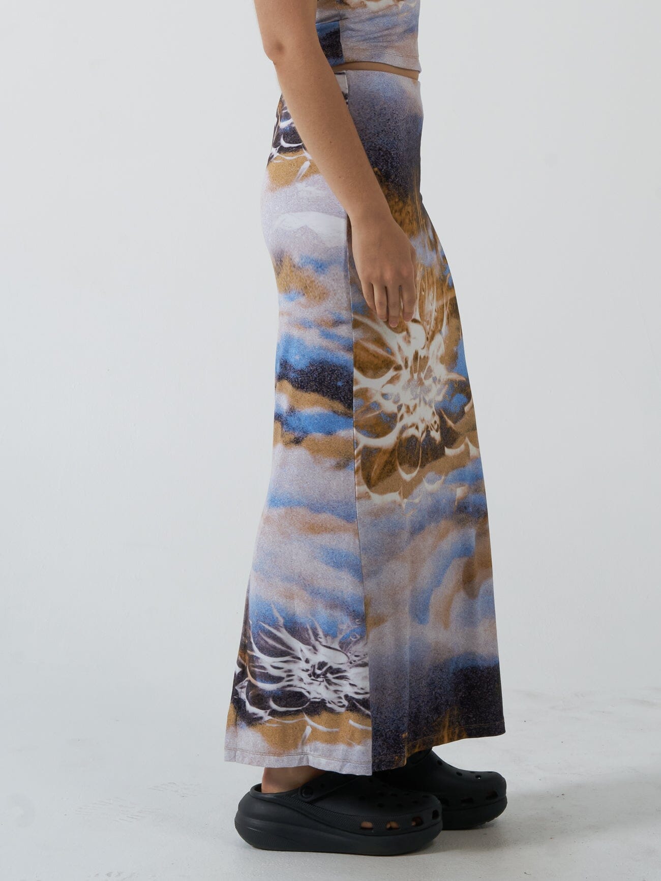 Actions Not Words Skirt - Cloudy Blue
