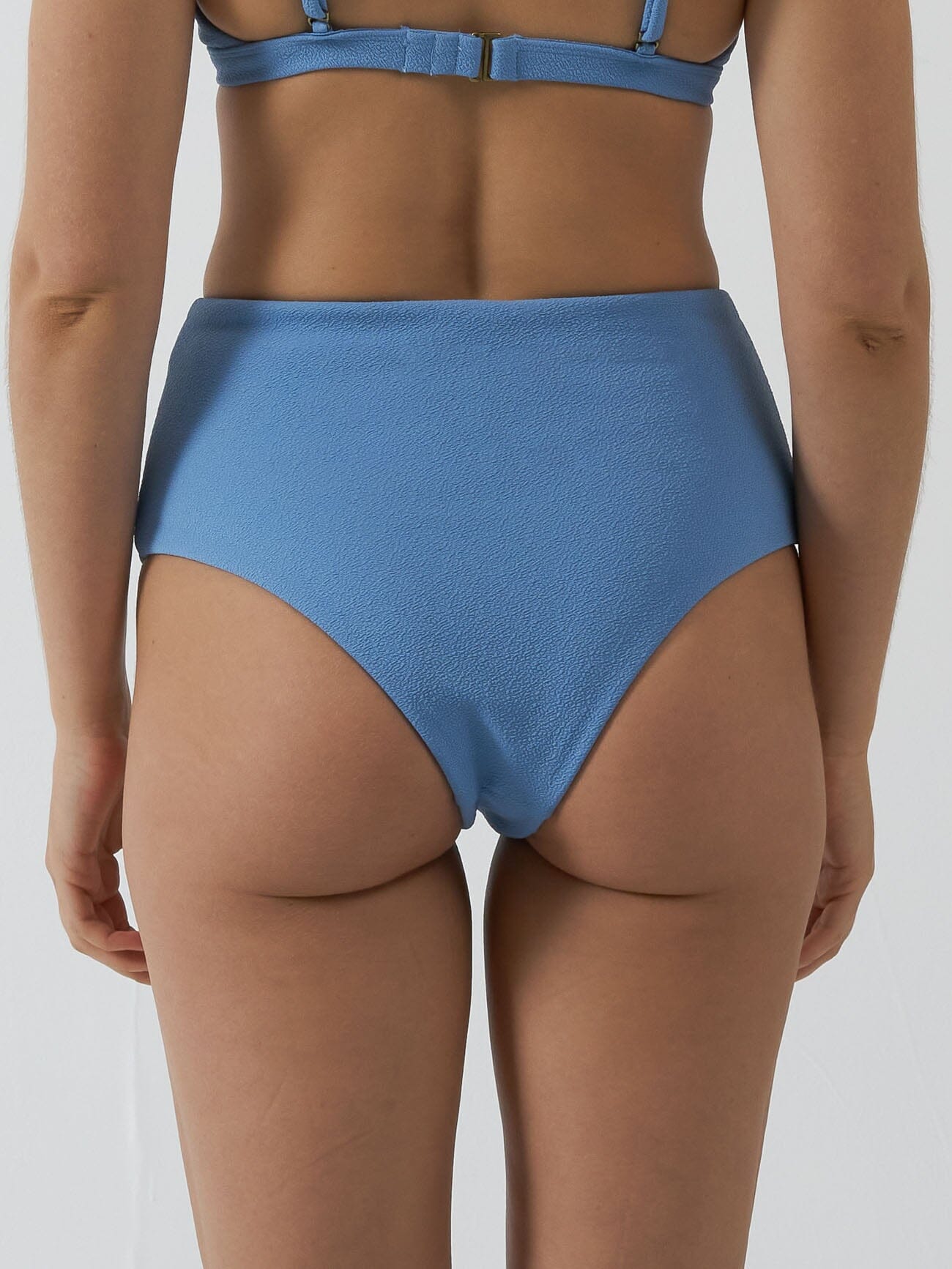 Adira High Waist Bikini Bottom - Postal Blue