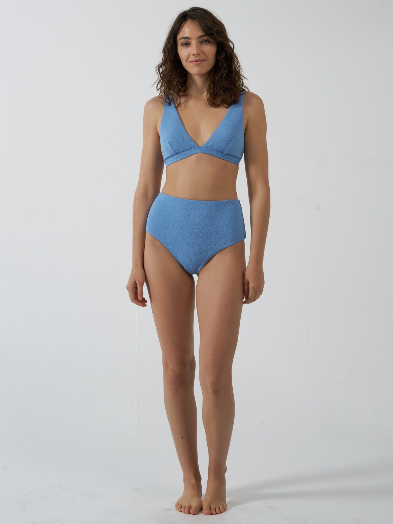 Adira Tall Triangle Bikini Top - Postal Blue