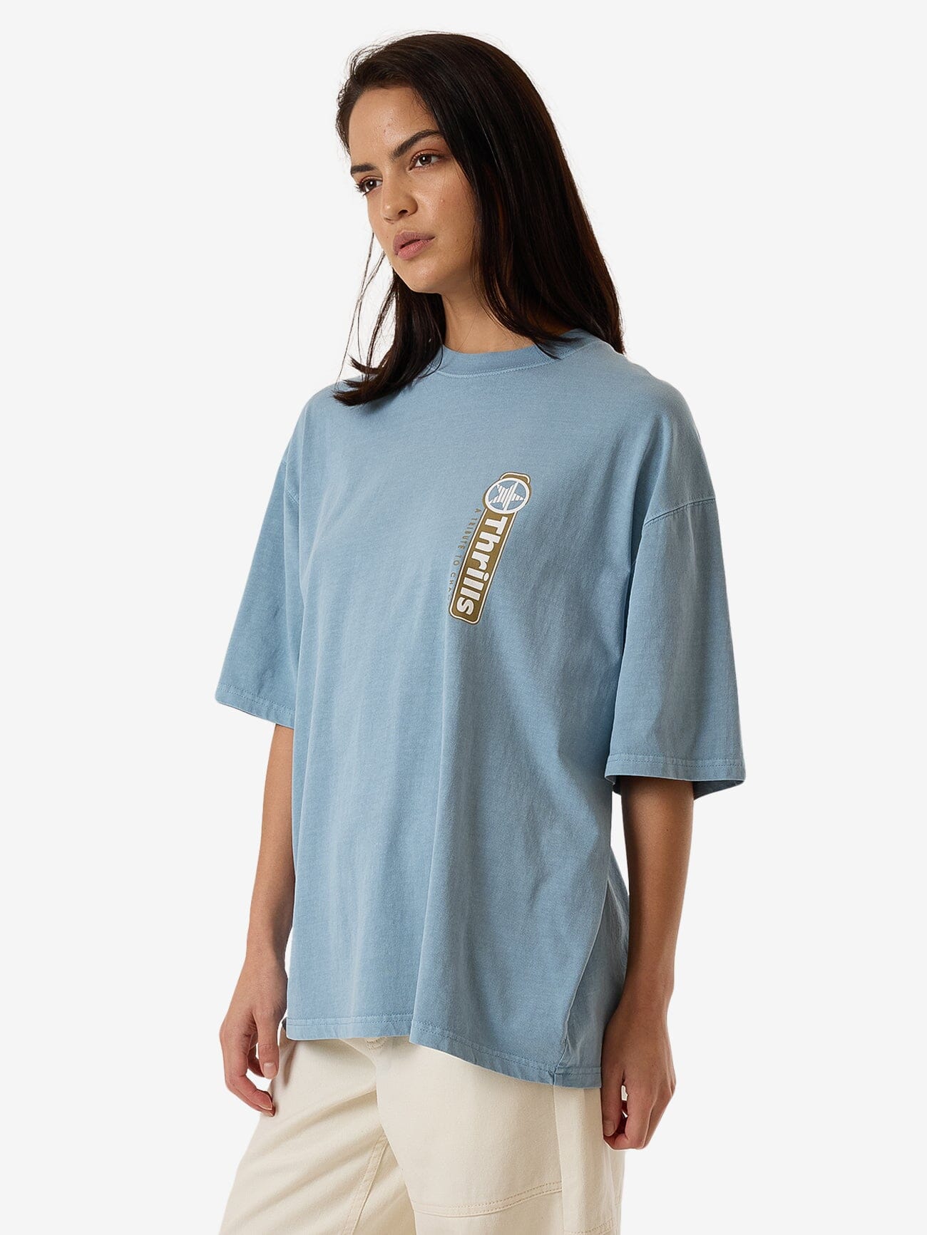 Gazed Oversized Tee - Stone Blue 4