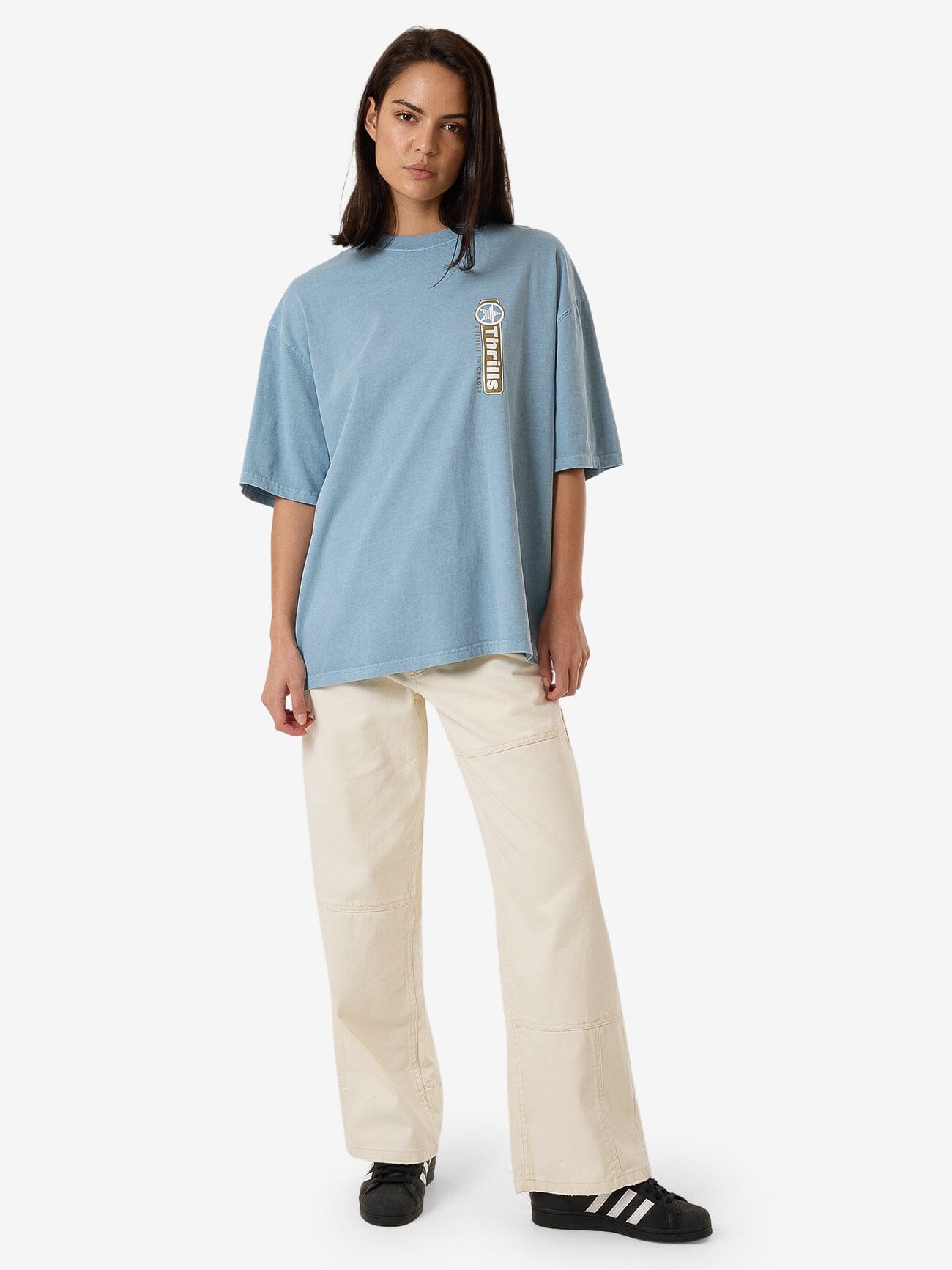 Gazed Oversized Tee - Stone Blue 4