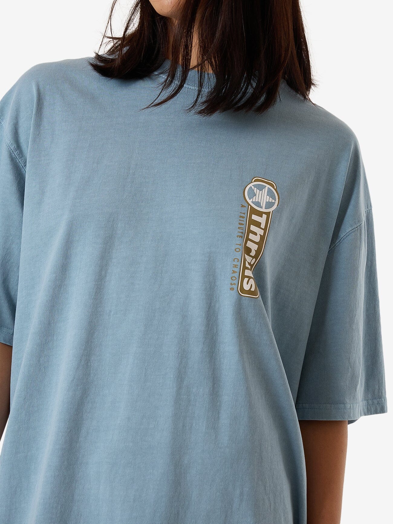 Gazed Oversized Tee - Stone Blue 4