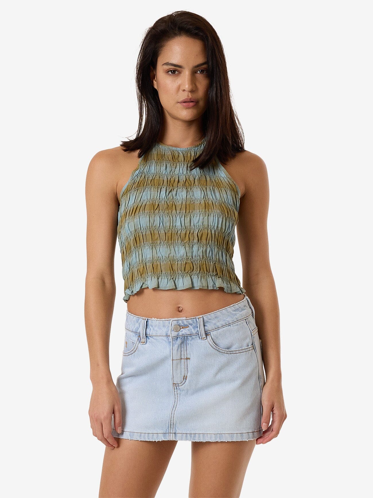 Ansley Halter Top - Stone Blue 4