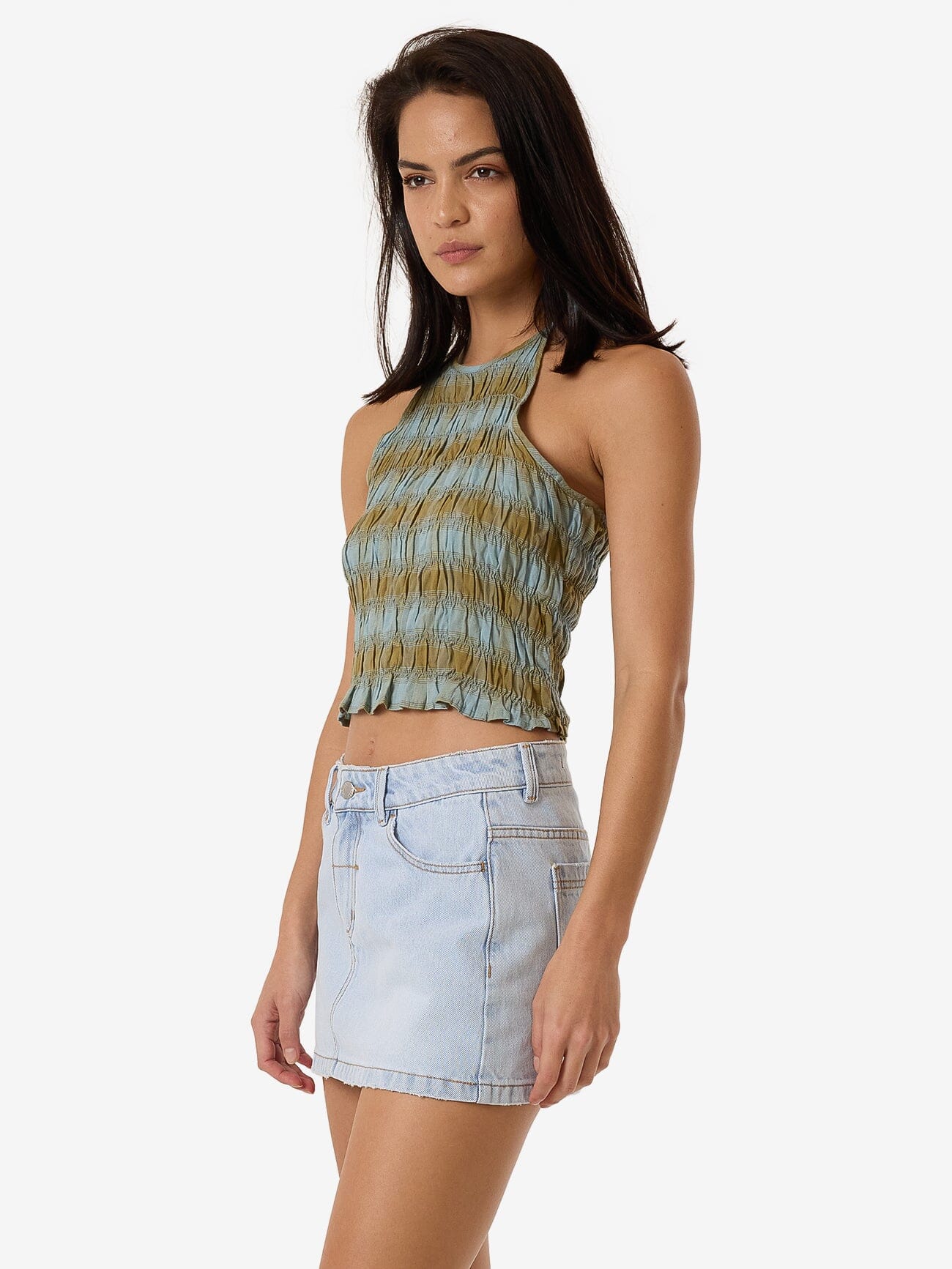 Ansley Halter Top - Stone Blue 4