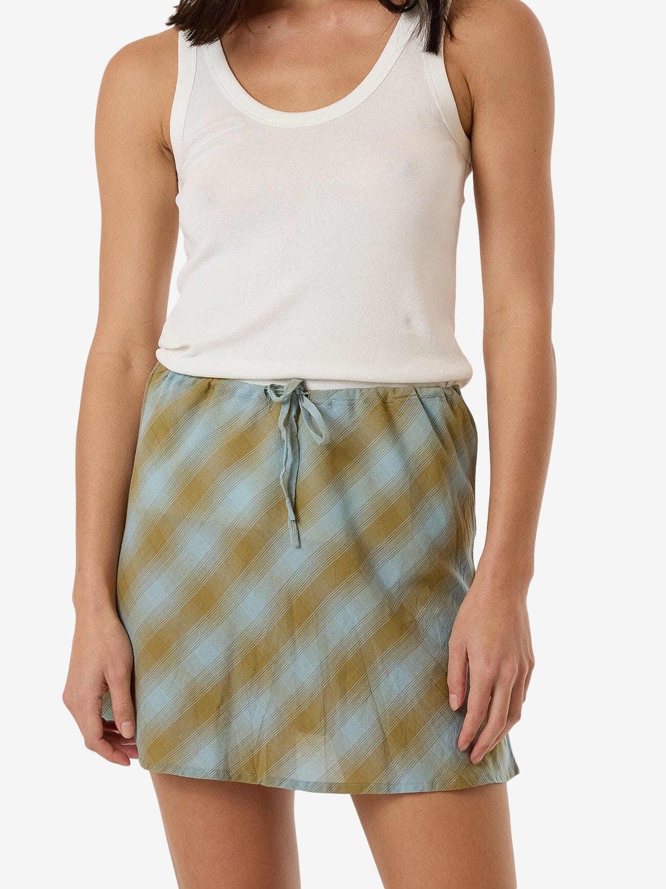 Ansley Bias Skirt - Stone Blue 4