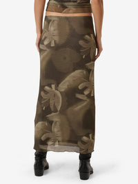 Flora Haze Mesh Skirt - Brindle