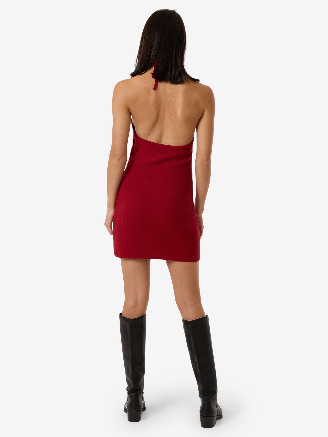 Scarlett Knit Halter Dress - Chilli Pepper 4