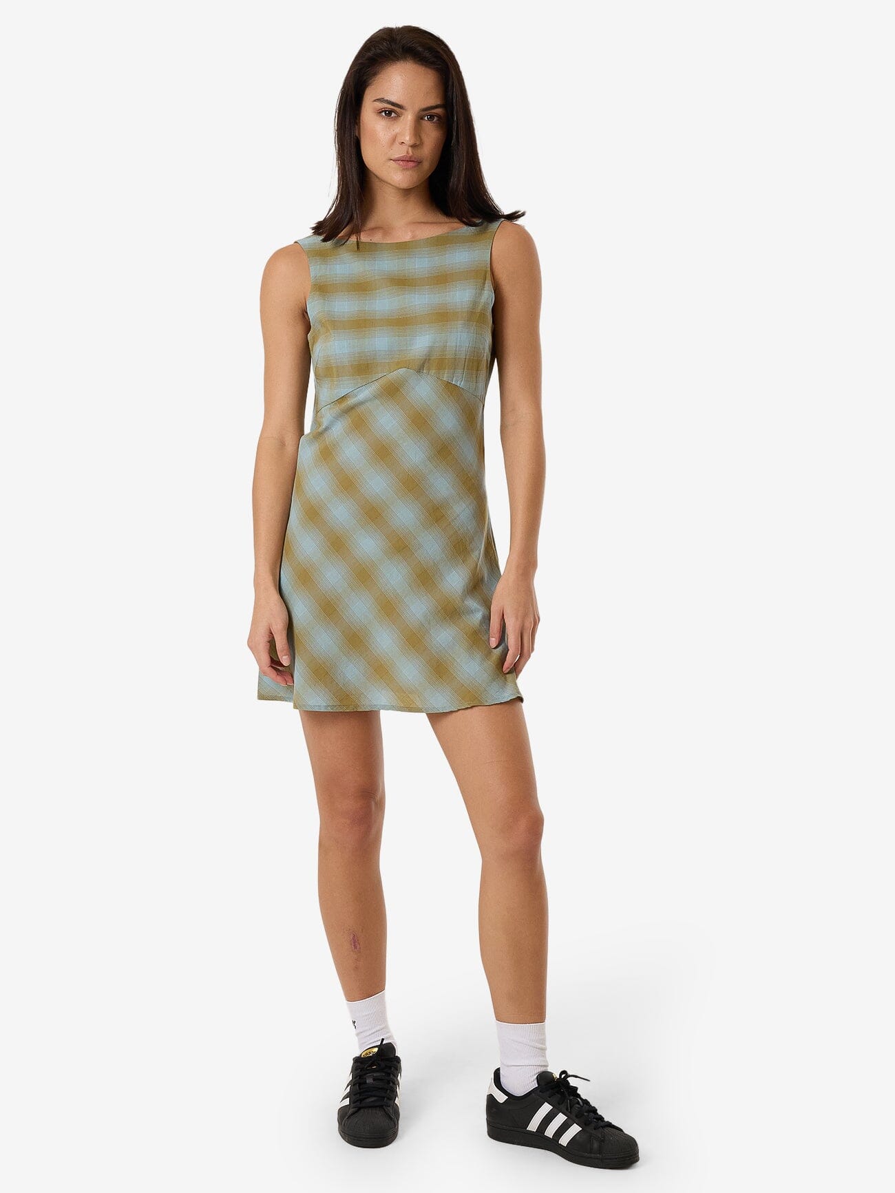 Ansley Xavier Mini Dress - Stone Blue 4