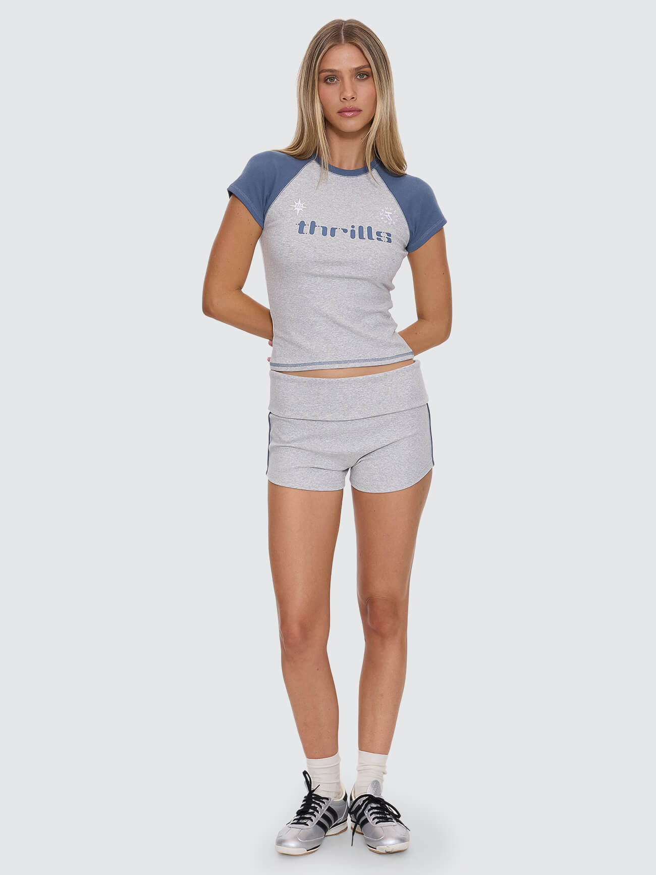 Intercept Raglan Club Tee - Snow Marle 4