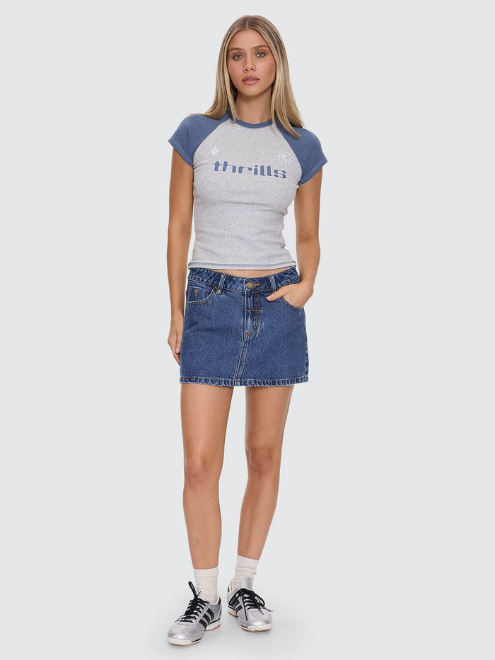 Intercept Raglan Club Tee - Snow Marle 4