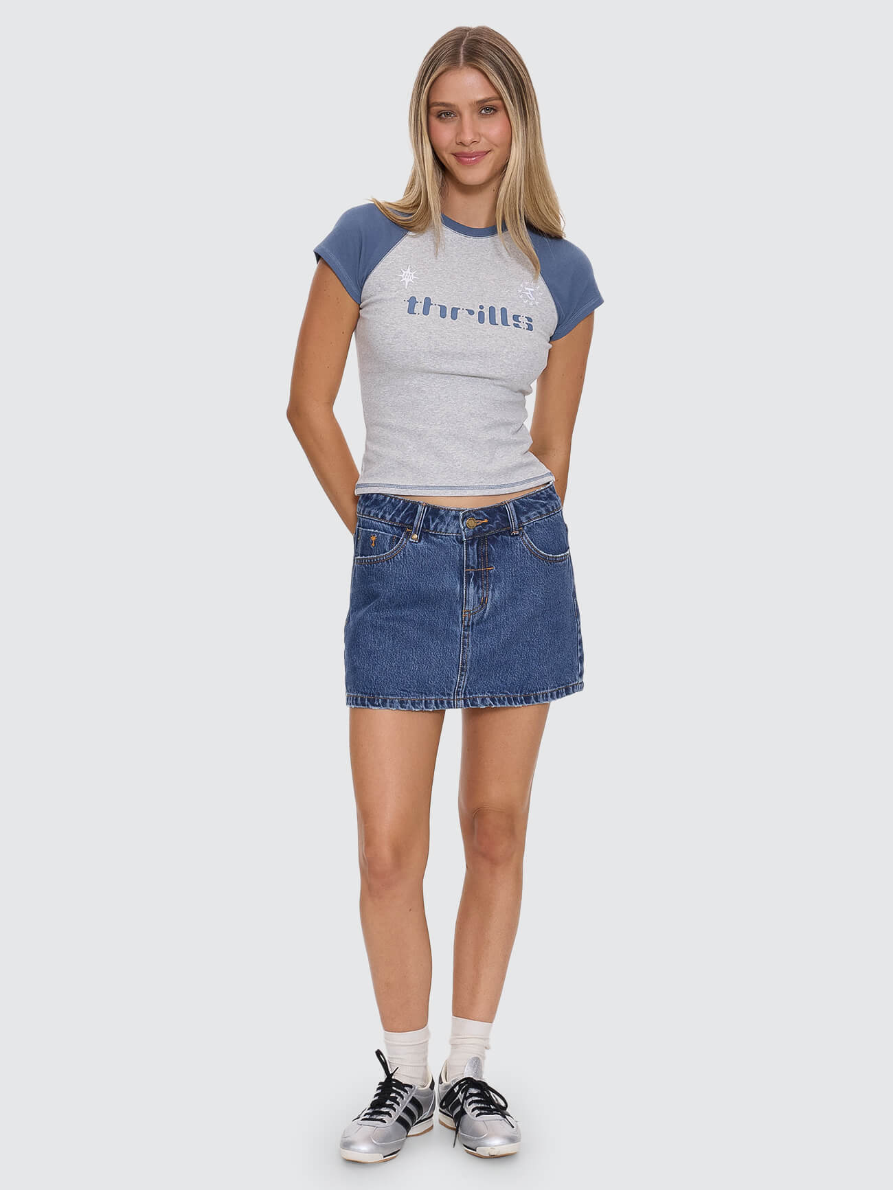 Intercept Raglan Club Tee - Snow Marle 4