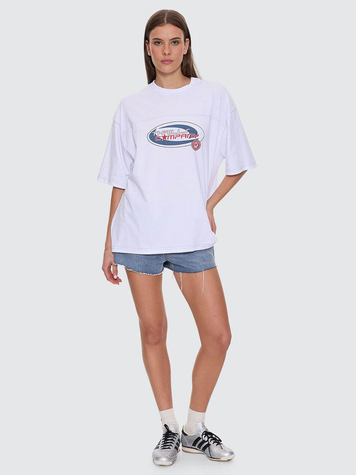 Track Record Oversized Tee - White 4