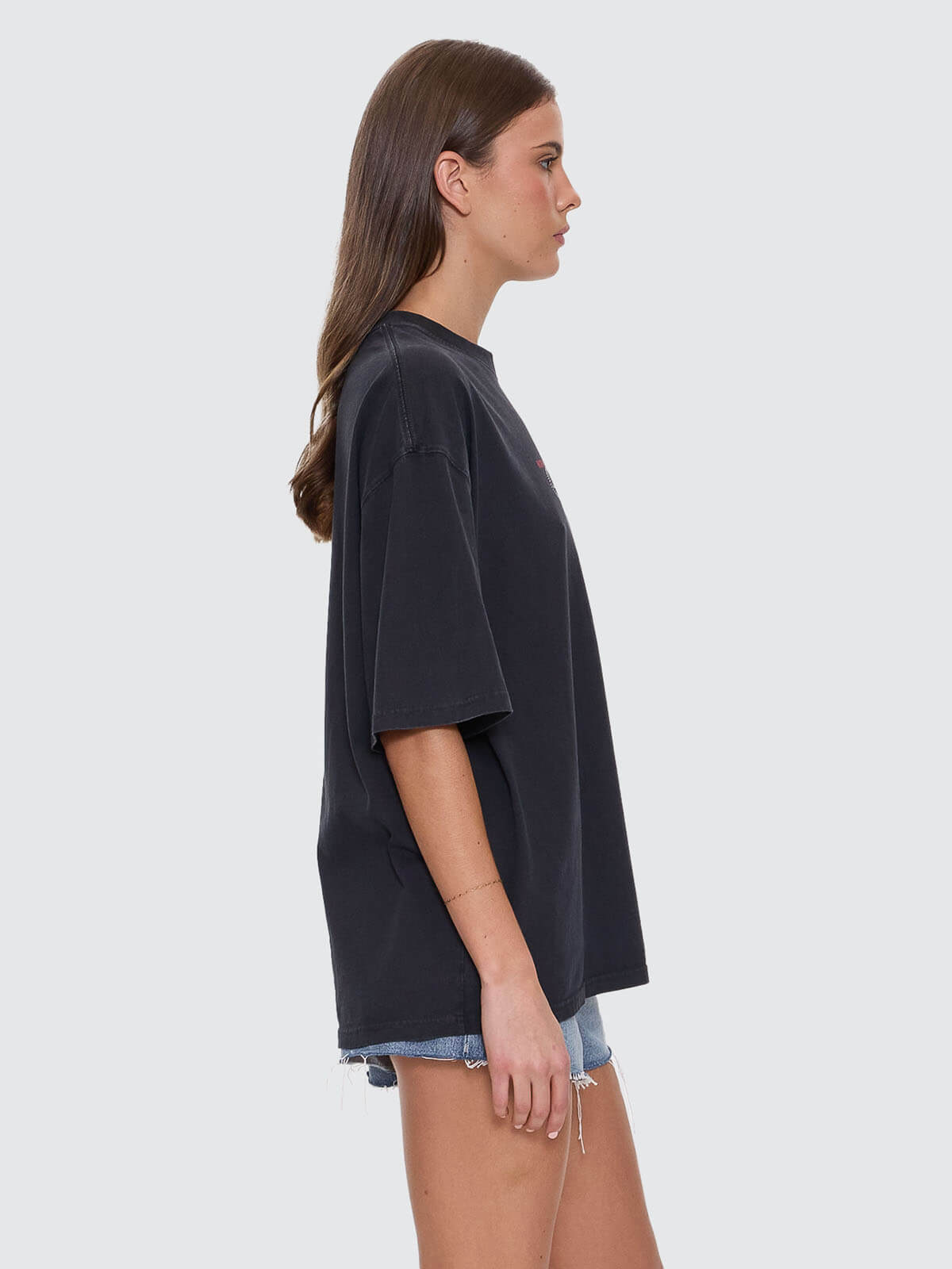 Chaos Reigns Oversized Tee - Washed Black 4