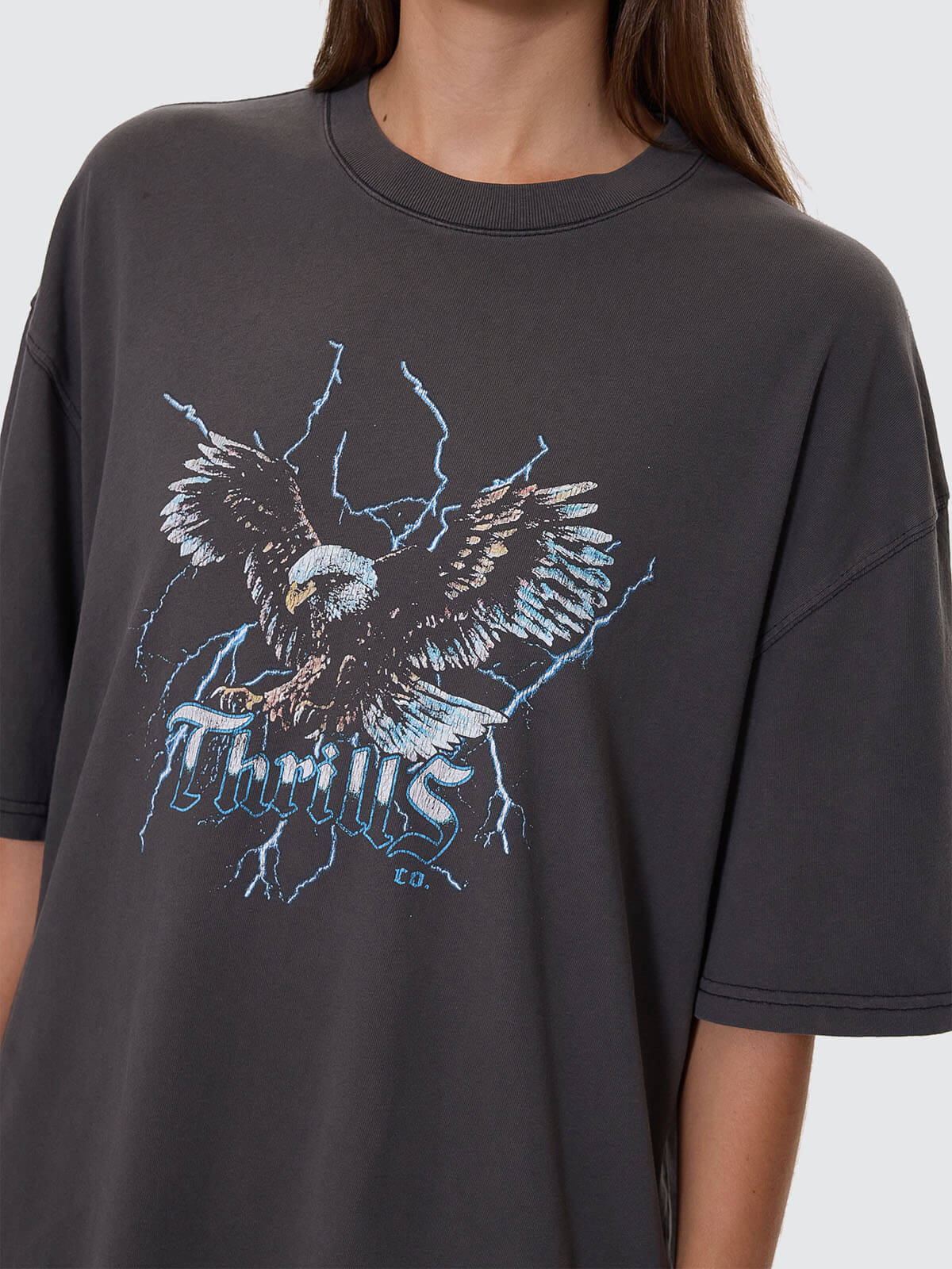 Run For The Hills Oversized Tee - Merch Black 4