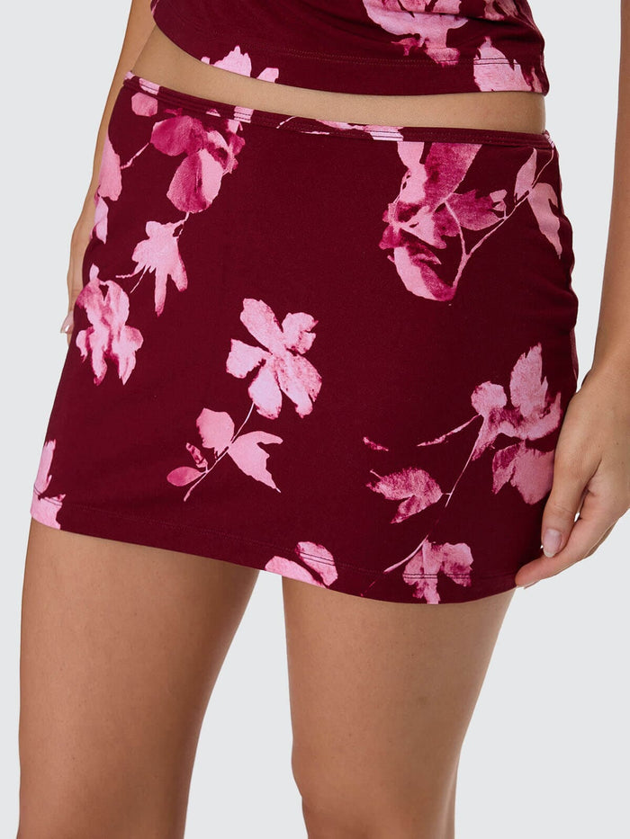 Full Bloom Mini Skirt - Pomegranate 4