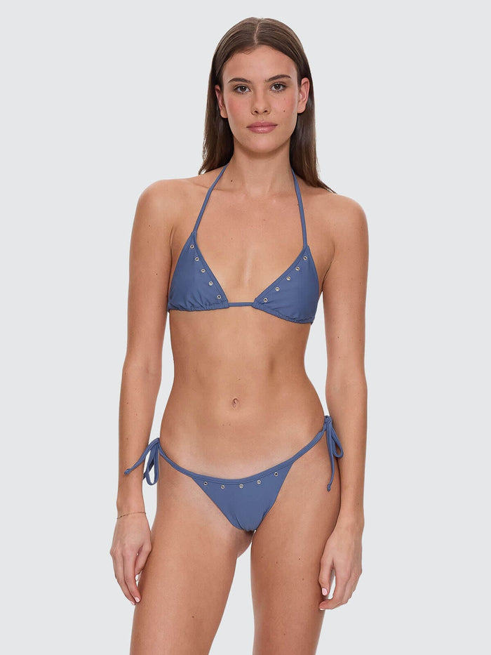 Living Easy Eyelet String Bikini Top - Bluefin 4