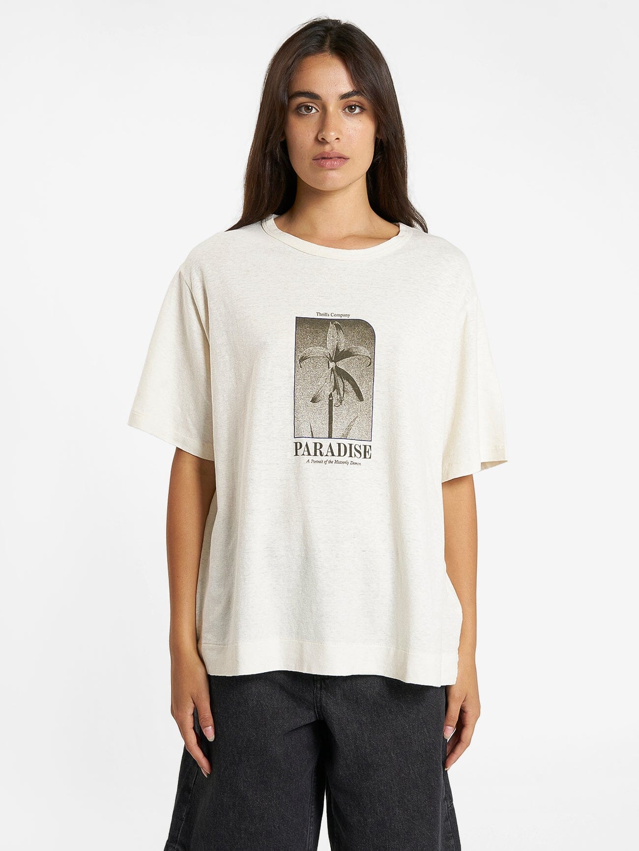 Portrait of Paradise Hemp Box Tee - Unbleached | Thrills Co. | Thrills Co.