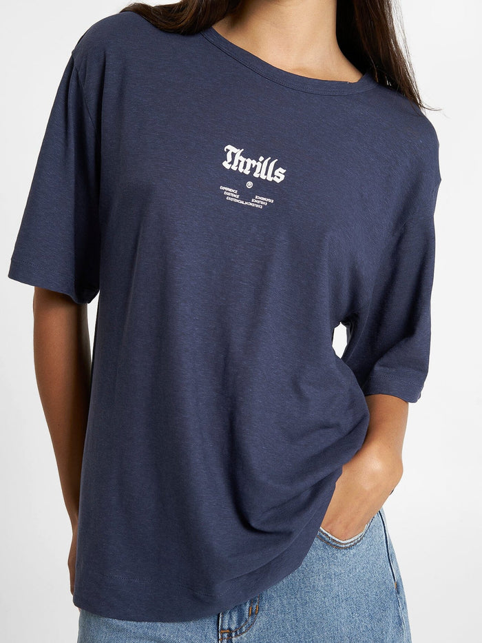 Wishes Come True Hemp Box Tee - Station Navy
